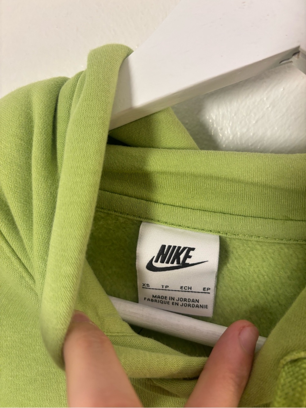 Nike Lime Green Pullover Hoodie Size XS - Picture 4 of 6